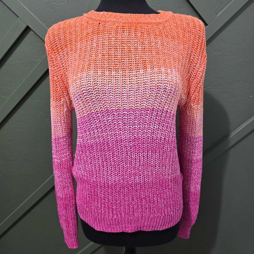 Calvin Klein Vibrant‎ Gradient Sweater - Orange and Pink